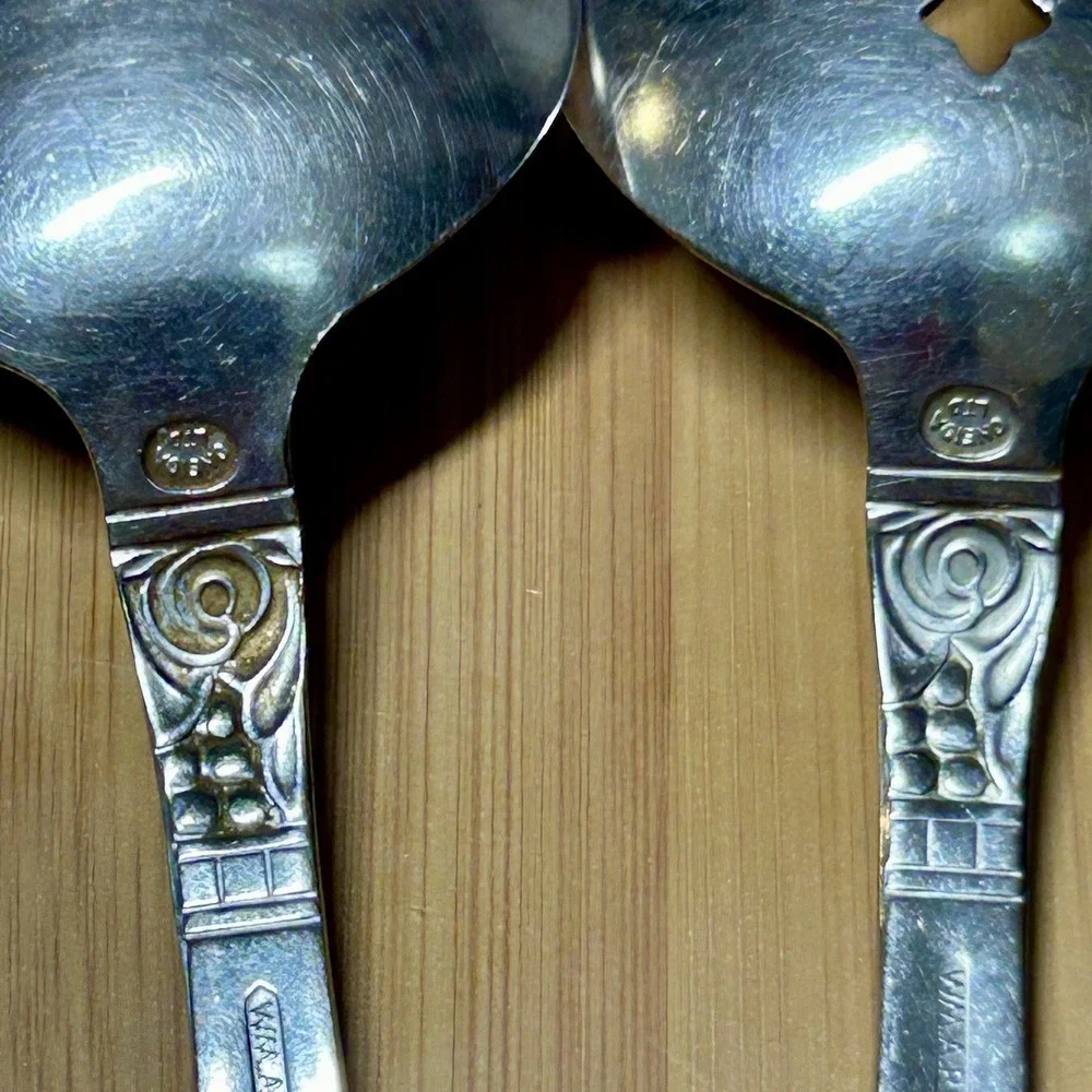Oneida WM A Rogers Northland Serving Spoon Fork Stainless Steel Vintage 3 pc Set